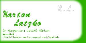 marton latzko business card
